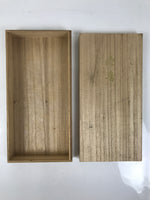 Japanese Wooden Lidded Incense Storage Box Inside 28.5x13.3x3cm Brown X174