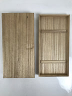 Japanese Wooden Lidded Incense Storage Box Inside 28.5x13.3x3cm Brown X174