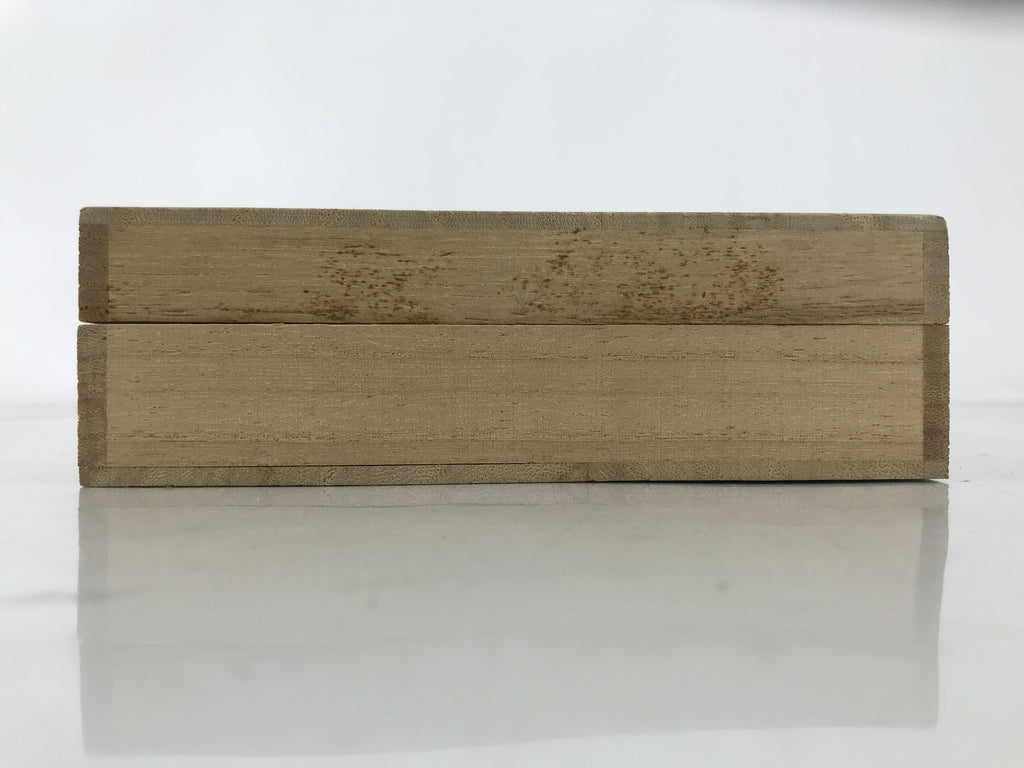 Japanese Wooden Lidded Incense Storage Box Inside 28.5x13.3x3cm Brown X174