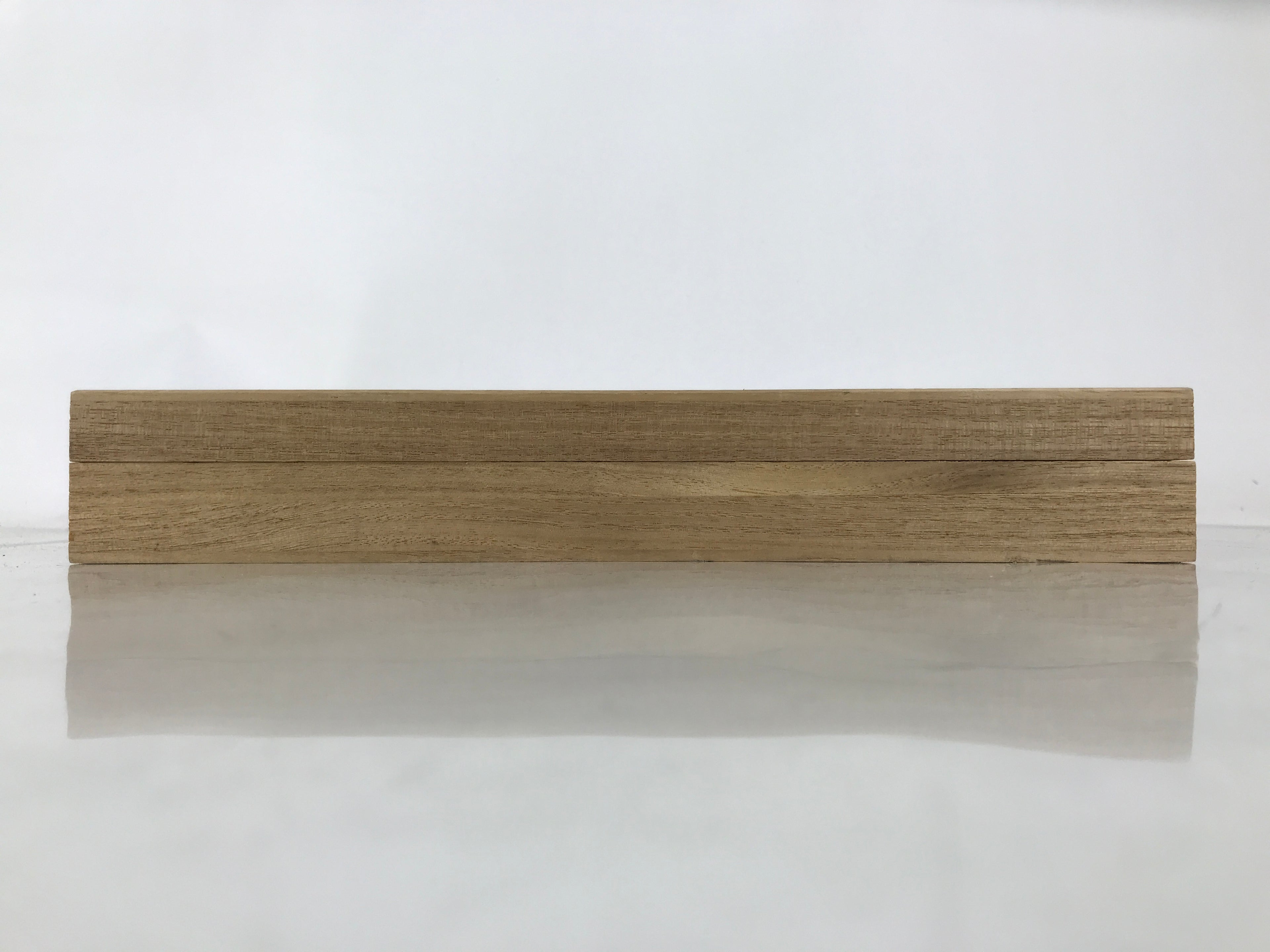 Japanese Wooden Lidded Incense Storage Box Inside 28.5x13.3x3cm Brown X174