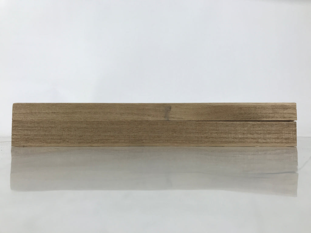 Japanese Wooden Lidded Incense Storage Box Inside 28.5x13.3x3cm Brown X174