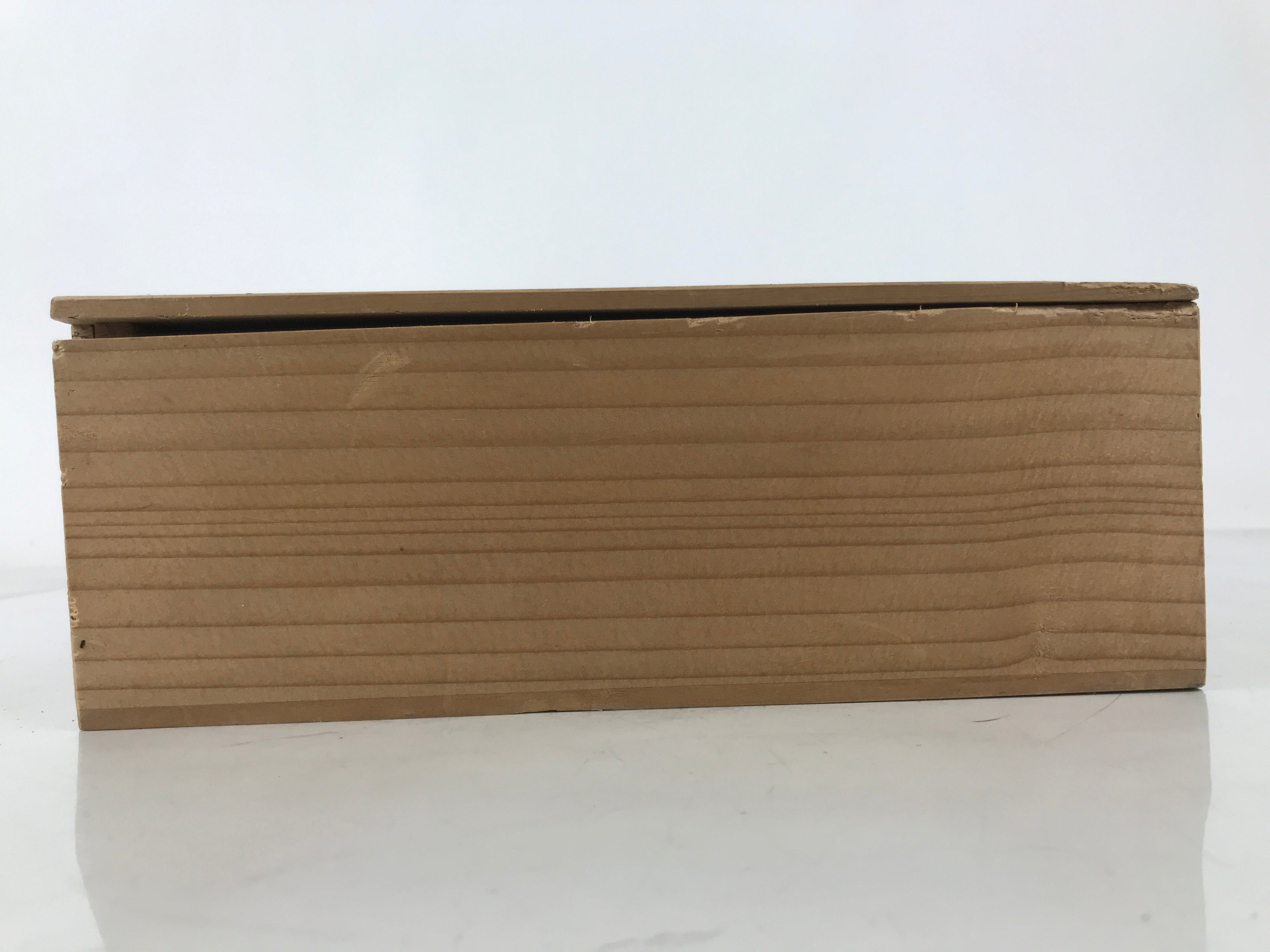 Japanese Wooden Lidded Porcelain Storage Box Inside 24.8x22.8x8.5cm Brown X177