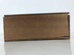 Japanese Wooden Lidded Porcelain Storage Box Inside 24.8x22.8x8.5cm Brown X177