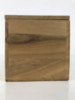 Japanese Wooden Lidded Porcelain Tea Cup Storage Box Inside 35x9x9cm Brown X182