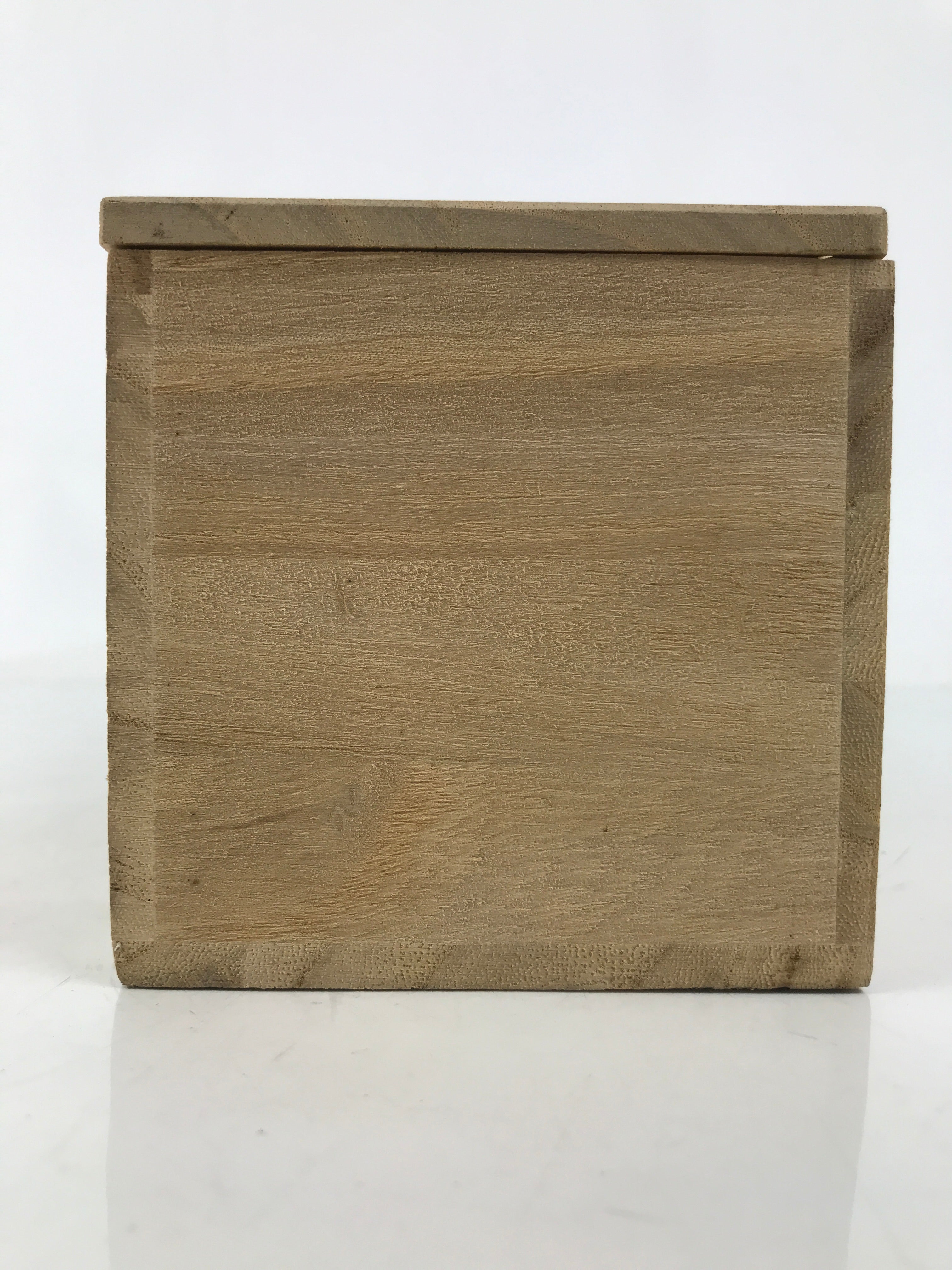 Japanese Wooden Lidded Porcelain Tea Cup Storage Box Inside 35x9x9cm Brown X182