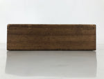Japanese Wooden Lidded Pottery Plate Storage Box Inside 16x16x4cm Brown X175