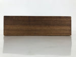 Japanese Wooden Lidded Pottery Plate Storage Box Inside 16x16x4cm Brown X175