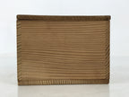 Japanese Wooden Lidded Pottery Storage Box Inside 10.5x10.7x7.5cm Brown X201
