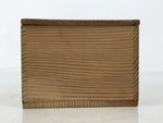 Japanese Wooden Lidded Pottery Storage Box Inside 10.5x10.7x7.5cm Brown X201