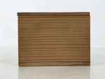 Japanese Wooden Lidded Pottery Storage Box Inside 10.5x10.7x7.5cm Brown X201