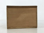 Japanese Wooden Lidded Pottery Storage Box Inside 10.5x10.7x7.5cm Brown X201