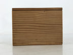 Japanese Wooden Lidded Pottery Storage Box Inside 10.5x10.7x7.5cm Brown X201