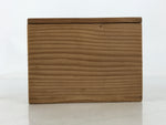 Japanese Wooden Lidded Pottery Storage Box Inside 10.5x10.7x7.5cm Brown X201