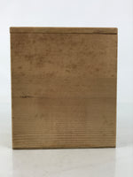 Japanese Wooden Lidded Pottery Storage Box Inside 10x10x12cm Brown X187