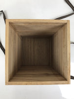 Japanese Wooden Lidded Pottery Storage Box Inside 11.2x11.2x17.7cm Brown X164