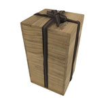 Japanese Wooden Lidded Pottery Storage Box Inside 11.2x11.2x17.7cm Brown X164