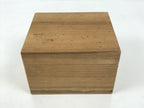 Japanese Wooden Lidded Pottery Storage Box Inside 11.8x10x7.4cm Brown X200