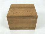 Japanese Wooden Lidded Pottery Storage Box Inside 11.8x10x7.4cm Brown X200