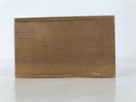 Japanese Wooden Lidded Pottery Storage Box Inside 13x13x7.2cm Brown X189