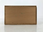 Japanese Wooden Lidded Pottery Storage Box Inside 13x13x7.2cm Brown X189