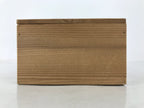 Japanese Wooden Lidded Pottery Storage Box Inside 13x13x7.2cm Brown X189