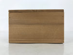Japanese Wooden Lidded Pottery Storage Box Inside 13x13x7.2cm Brown X189