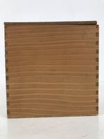 Japanese Wooden Lidded Pottery Storage Box Inside 15.6x15.8x16.2cm Brown X190