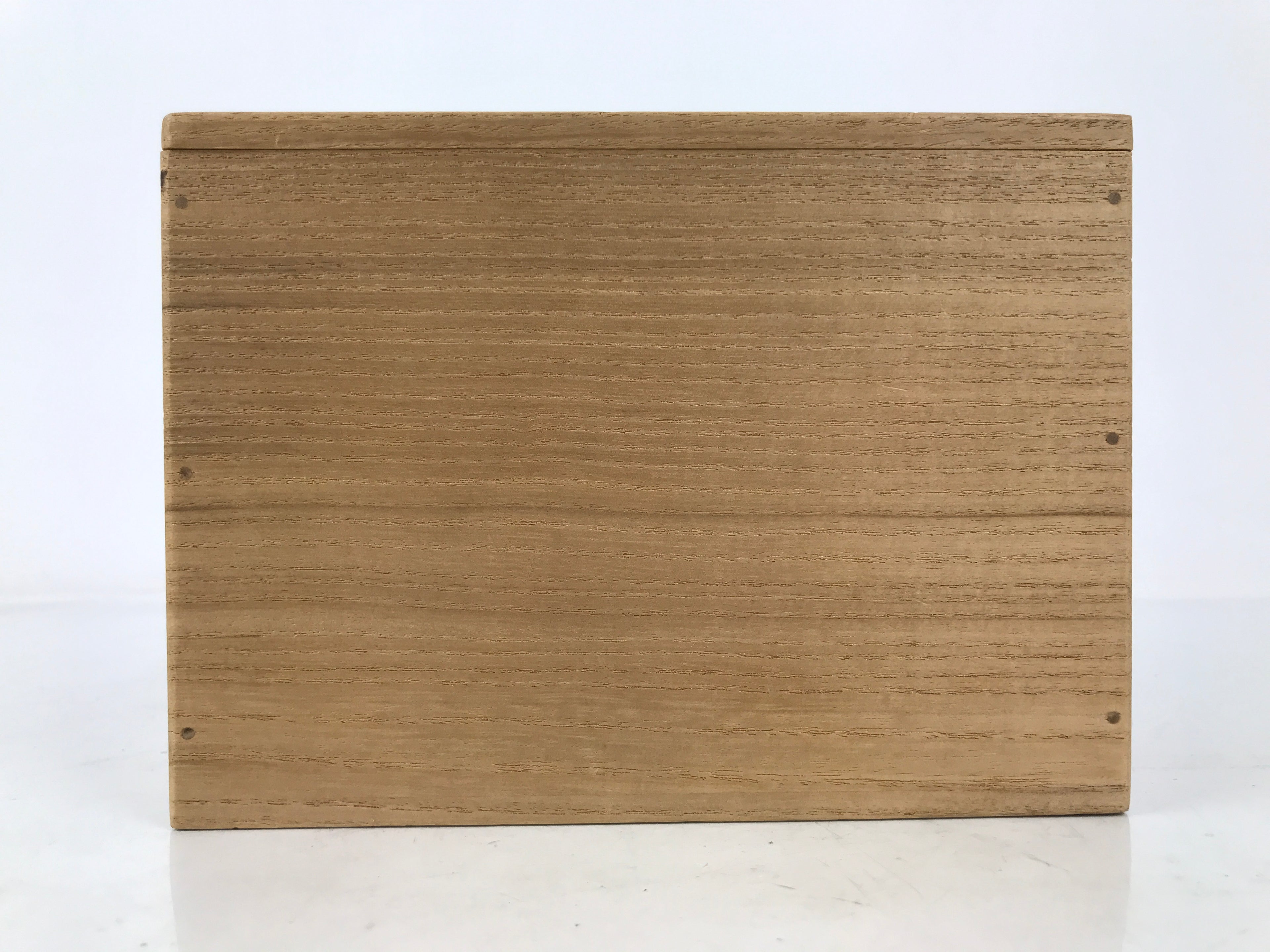Japanese Wooden Lidded Pottery Storage Box Inside 16.8x8.2x12cm Brown X198