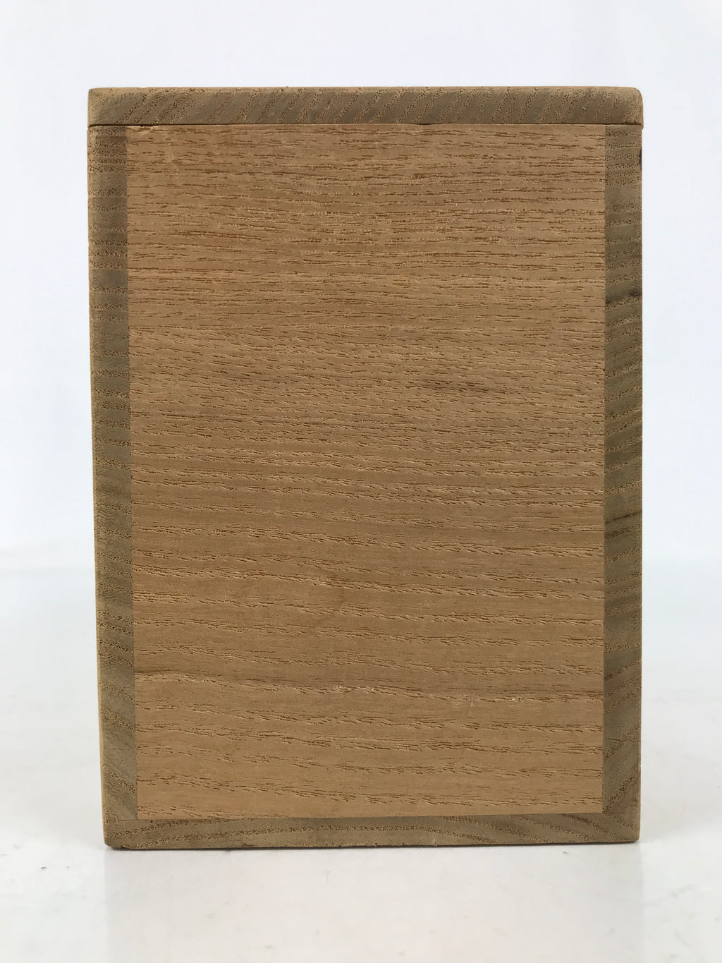 Japanese Wooden Lidded Pottery Storage Box Inside 16.8x8.2x12cm Brown X198