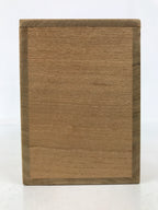 Japanese Wooden Lidded Pottery Storage Box Inside 16.8x8.2x12cm Brown X198