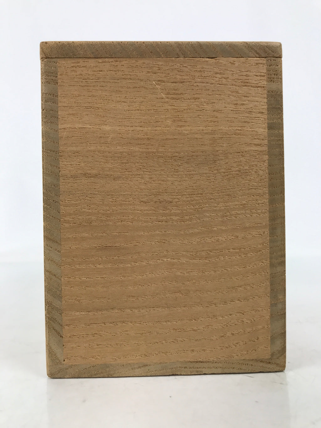 Japanese Wooden Lidded Pottery Storage Box Inside 16.8x8.2x12cm Brown X198