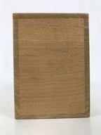 Japanese Wooden Lidded Pottery Storage Box Inside 16.8x8.2x12cm Brown X198