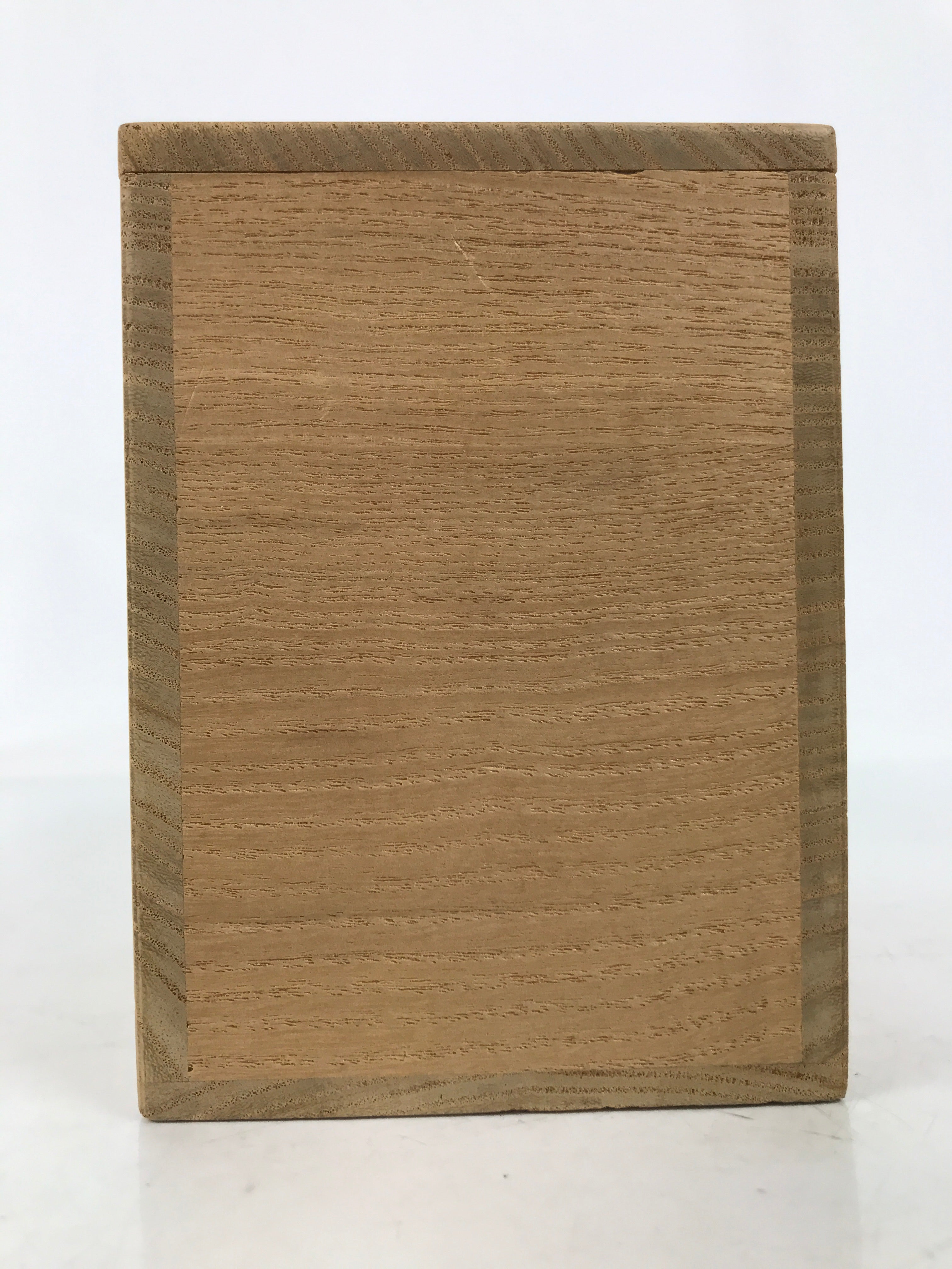 Japanese Wooden Lidded Pottery Storage Box Inside 16.8x8.2x12cm Brown X198