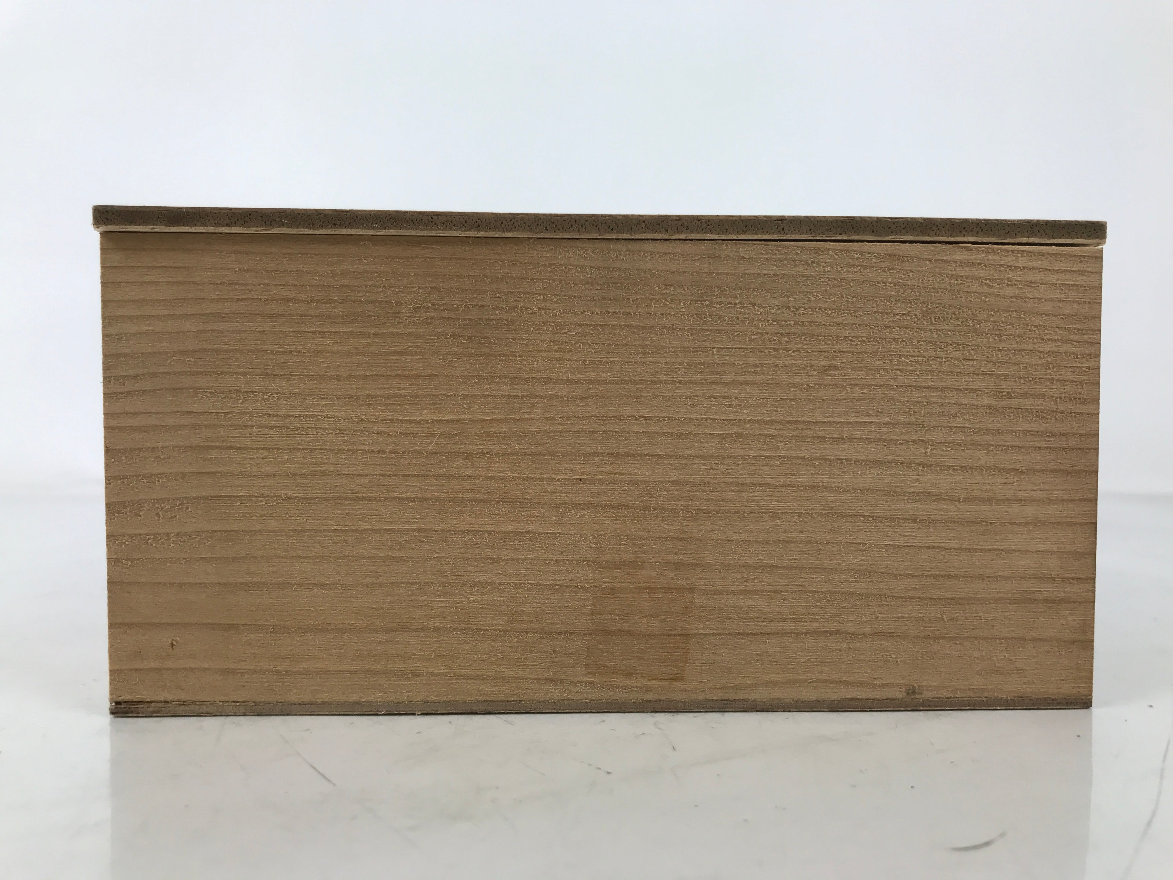 Japanese Wooden Lidded Pottery Storage Box Inside 16x9x8.2cm Brown X197