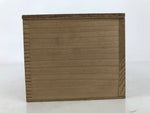 Japanese Wooden Lidded Pottery Storage Box Inside 16x9x8.2cm Brown X197