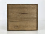 Japanese Wooden Lidded Pottery Storage Box Inside 17.2x10.2x7.8cm Brown X192
