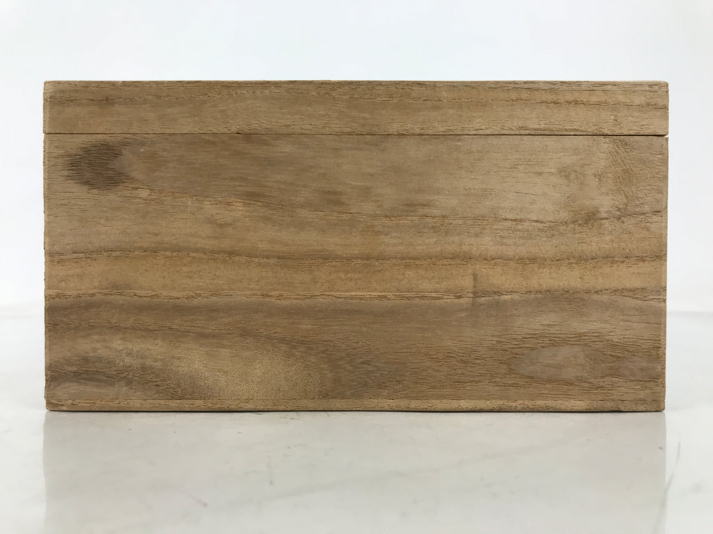 Japanese Wooden Lidded Pottery Storage Box Inside 17.2x10.2x7.8cm Brown X192