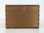 Japanese Wooden Lidded Pottery Storage Box Inside 17.3x13x7cm Brown X191