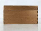 Japanese Wooden Lidded Pottery Storage Box Inside 17.3x13x7cm Brown X191