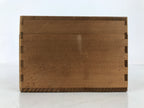 Japanese Wooden Lidded Pottery Storage Box Inside 17.3x13x7cm Brown X191