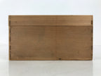 Japanese Wooden Lidded Pottery Storage Box Inside 17.3x13x7cm Brown X191