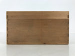 Japanese Wooden Lidded Pottery Storage Box Inside 17.3x13x7cm Brown X191