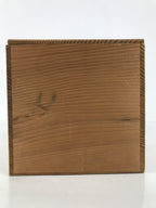 Japanese Wooden Lidded Pottery Storage Box Inside 21.2x14.7x14.8cm Brown X167