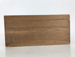 Japanese Wooden Lidded Pottery Storage Box Inside 21.7x10x8.6cm Brown X193