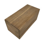 Japanese Wooden Lidded Pottery Storage Box Inside 21.7x10x8.6cm Brown X193