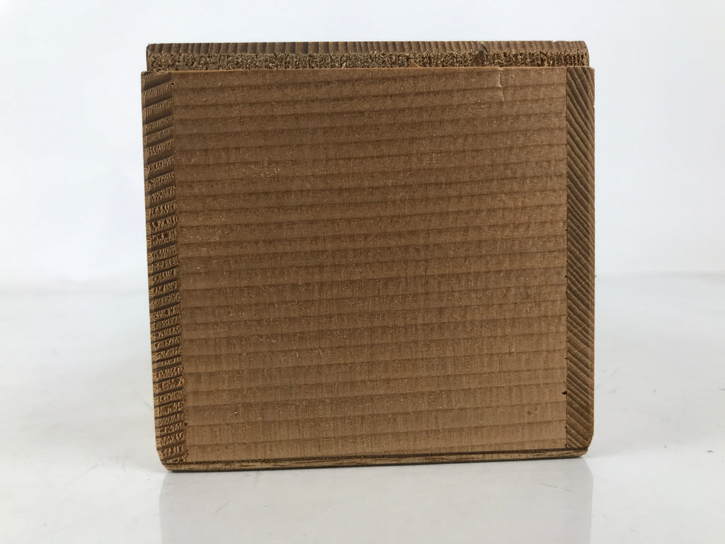 Japanese Wooden Lidded Pottery Storage Box Inside 23.7x8x8cm Brown X208