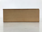 Japanese Wooden Lidded Pottery Storage Box Inside 23.7x8x8cm Brown X208