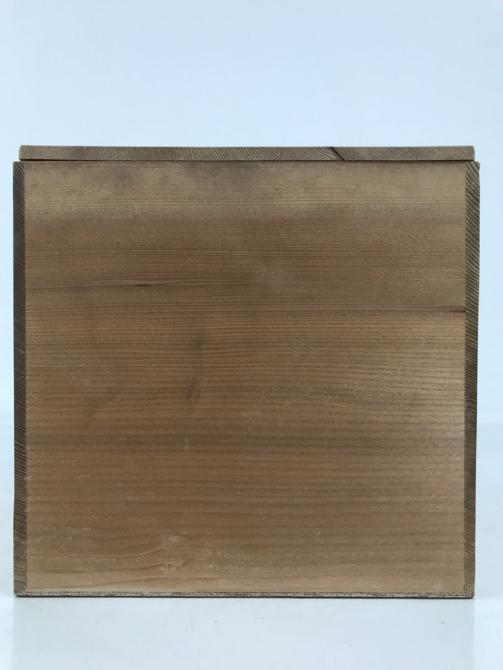 Japanese Wooden Lidded Pottery Storage Box Inside 25.7x18.6x18.3cm Brown X168