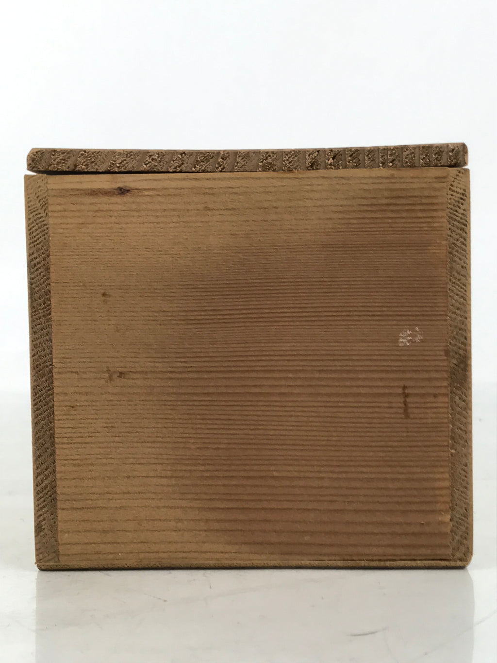Japanese Wooden Lidded Pottery Storage Box Inside 25x10.1x10.1cm Brown X176