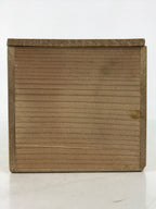 Japanese Wooden Lidded Pottery Storage Box Inside 25x10.1x10.1cm Brown X176